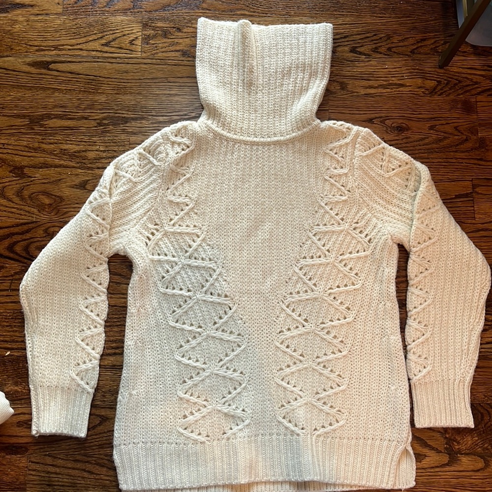 Beautiful Italian Wool Cable Knot sweater by Banana Republic.
